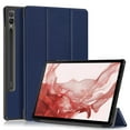 thumbnail image 1 of TECH CIRCLETrifold Stand Cases for Galaxy Tab S9 2023/S8 2022/S7 2020, Flip Folio Hard PC Back Shell Multi Angles Stand Smart Slim Case with Auto Sleep/Wake for Galaxy Tab S9 /S8 /S7 11 inch, Darkblue, 1 of 11