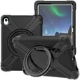 thumbnail image 1 of TECH CIRCLiPad 10th Generation Case A2696 A2757 A2777,Heavy Duty Shockproof Cover with Rotating Handle Grip Stable Kickstand Girls Kids Protective Tablet Cover for iPad 10th Gen 10.9" 2022,Black, 1 of 7