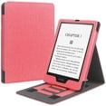 thumbnail image 1 of TECH CIRClE for [Kindle Paperwhite] Case 6" (10th/7th/6th/5th Generation, 2018/2015/2013/2012) - Fabric Fold Case with Stand for Hands-Free Reading, Protective Lightweight Magnetic Solid Cover, Pink, 1 of 6