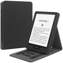 TECH CIRClE for [Kindle Paperwhite] Case 6.8" (11th Generation, 2021 Release) - Fabric Fold Case with Stand for Hands-Free Reading, Auto Sleep/Wake, Protective Lightweight Magnetic Solid Cover, Black