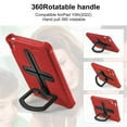 thumbnail image 1 of TECH CIRLE iPad (10th Generation) Case 10.9" 2022 Release - Shockproof Rugged Plastic Sturdy Kickstand Case with Hnadle / Adjustable Shoulder Strap, Red+Black, 1 of 8