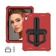 thumbnail image 1 of TECH CIRLE iPad (9th/8th/7th Generation) Case 10.2", iPad Air Case 10.5", iPad Pro 2017 Case 10.5" - Shockproof Rugged Plastic Sturdy Kickstand Case with Hnadle / Adjustable Shoulder Strap, Red, 1 of 7
