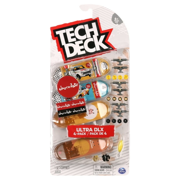TECH DECK Chocolate Skateboards 2020 Ultra DLX 4-Pack Fingerboards