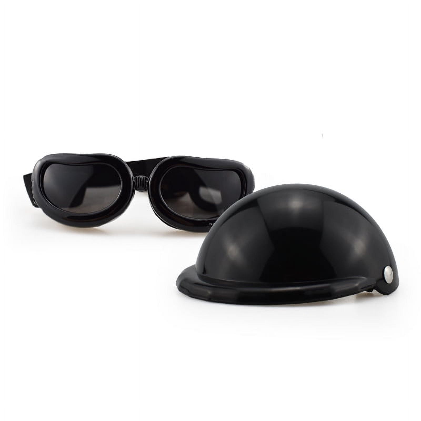 TECH Dog Helmet Goggles Set Pet Helmet Sunglasses Dogs Adjustable Dog Motorcycle Safety Hat