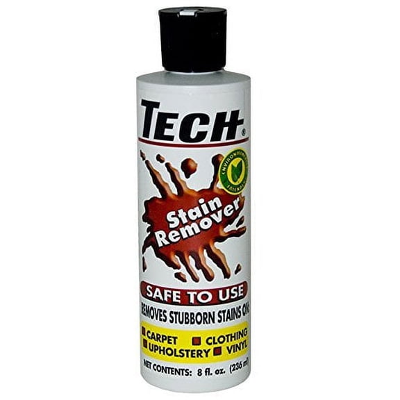 TECH Multi-Purpose Stain Remover, 8 oz-For Carpet, Clothes, Upholstery, and Other Fabrics