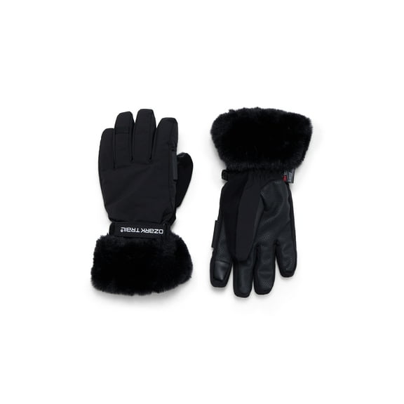 Ozark Trail Women's Technical Ski Gloves, Black Soot