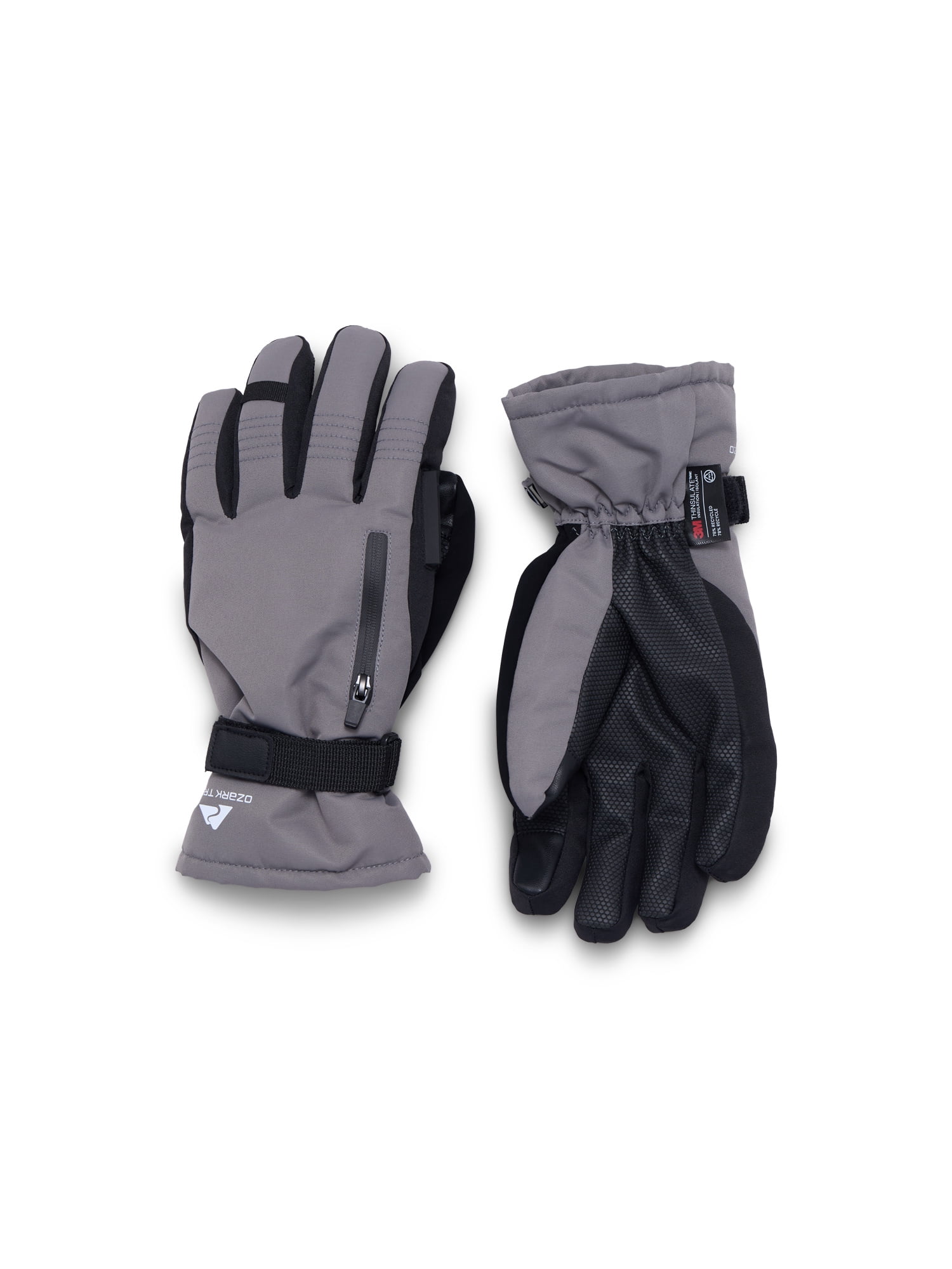 Ozark Trail Women's Technical Ski Gloves, Dark Grey