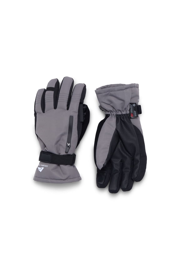 Women's Technical Ski Gloves, Dark Grey