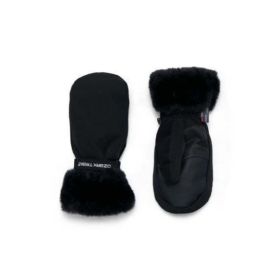 Ozark Trail Women's Technical Ski Mittens, Black Soot