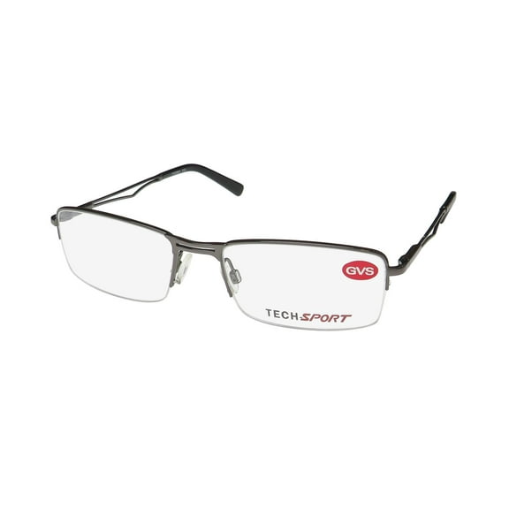 TECH-SPORT TXS3001 EYEGLASS FRAME/GLASSES HALF-RIMLESS STAINLESS STEEL METAL HOT