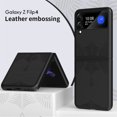 thumbnail image 1 of TECHCIRCLE Shell Cover for Samsung Galaxy Z Flip4 2022, Wireless Charging Shockproof Dual Layer Protection Rugged Embossed Slim PC Cover Phone Case for Samsung Galaxy Z Flip 4 5G(2022), Black, 1 of 7