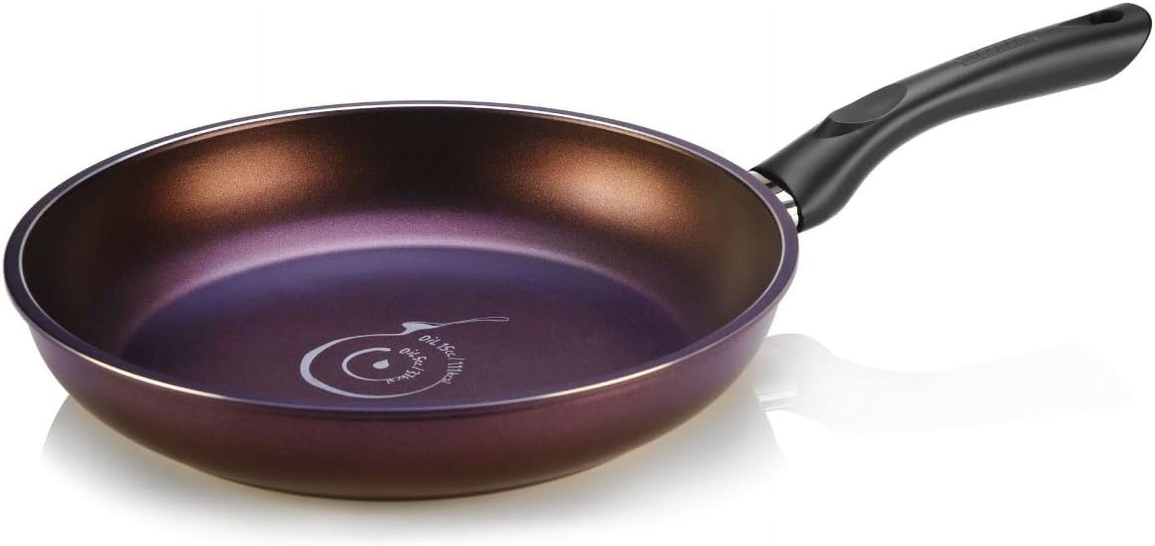 12" Purple Aluminum Nonstick Frying Pan with Rubber Handle