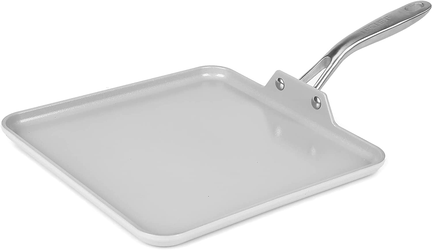 11" Gray Ceramic Nonstick Square Griddle Pan