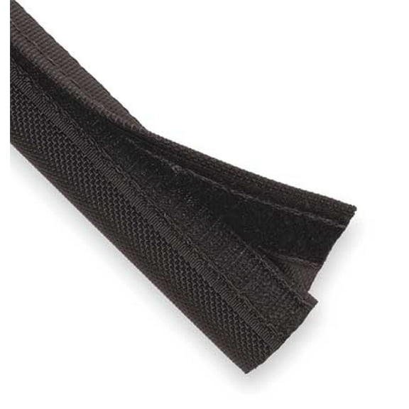 TECHFLEX DWN1.00BK25 Sleeving,1.000 In.,25 ft.,Black