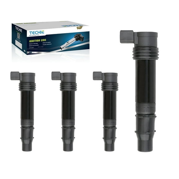 TECHIE 4PCS Ignition Coil Pack F6T570 Compatible with Kawasaki ZX636 ZX6R ZXR9F ZX R9F 636 For Ninja ZX-6R 2003-2018 For Ninja ZX-6RR 2003-2006 Replacement for 21171-0021