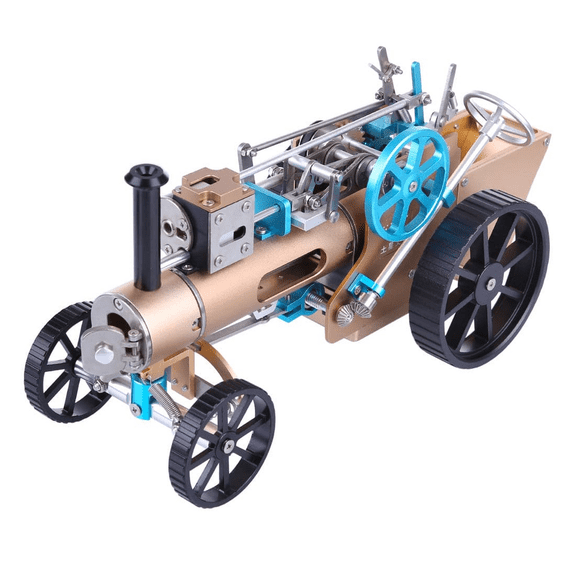 TECHING Full Metal Steam Car Engine Model Assembly Kit - High Challenge Collector's Gift and Decor