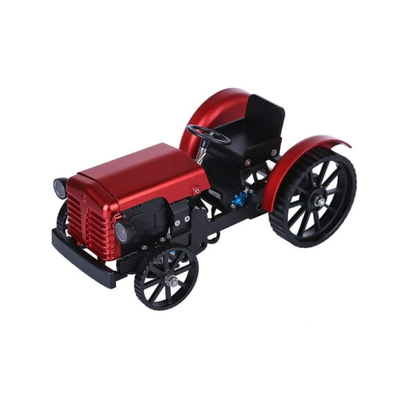 TECHING Mini APP-Controlled DIY Assembly Metal Red Tractor Model Remote Control Educational Toy & Gift Collection