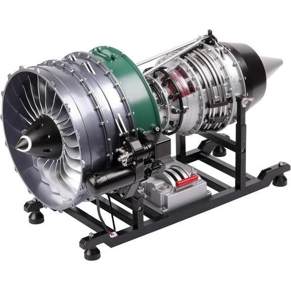 TECHING Twin-Spool turbofan Engine Model kit That Works Metal Assembly 1/10 Electric Aircraft Engine Jet Engine Model Craft Gift for Adult - 1000+PCS DM119