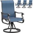 thumbnail image 1 of Techmilly Outdoor Dining Chairs , Patio Swivel Chairs Set of 2, Support 400lbs , Navy blue, 1 of 8
