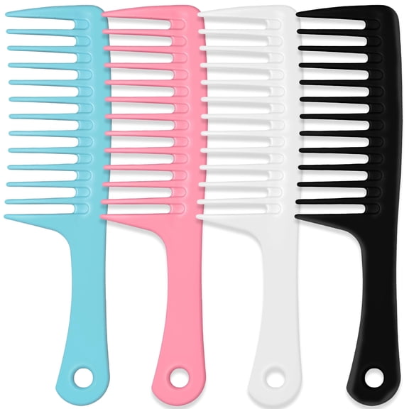 TECHMILY Wide Tooth Combs for Curly and Long Hair, Lightweight Detangling Combs