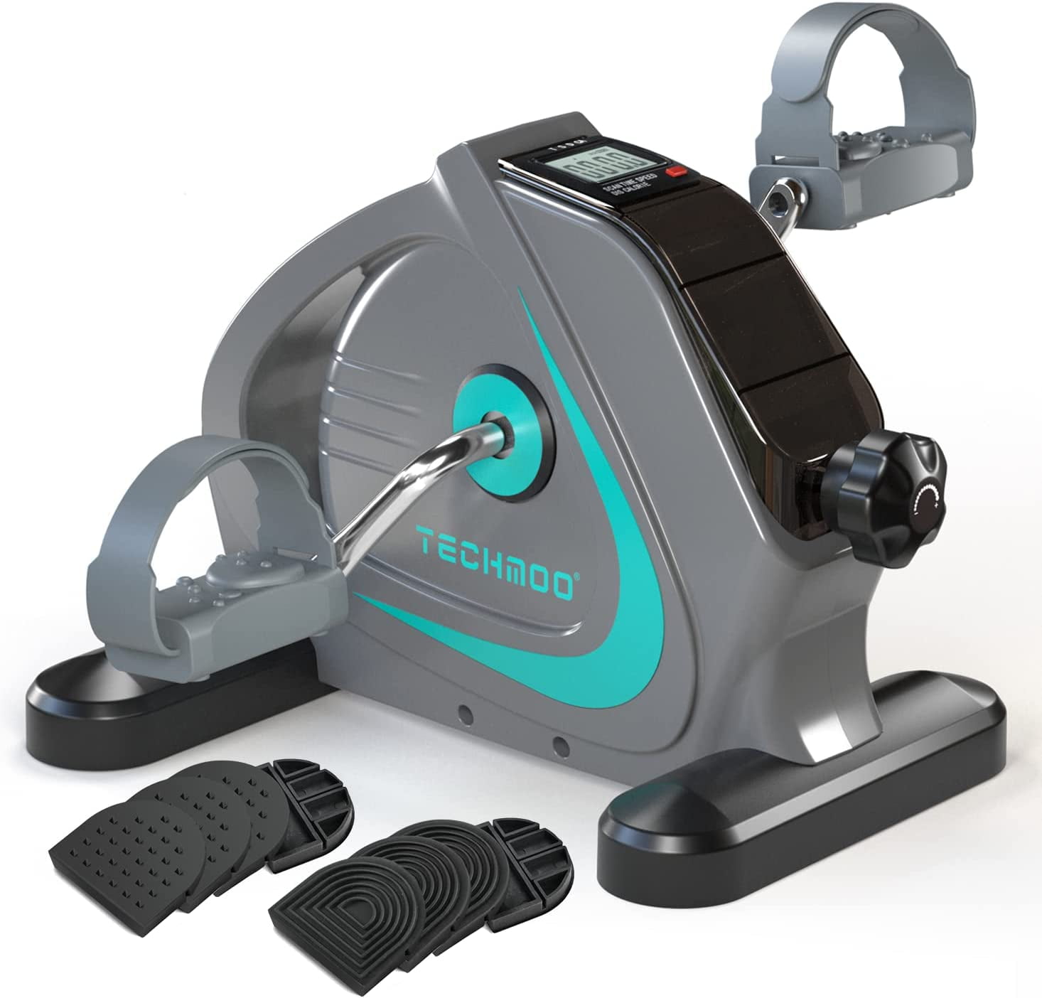 TECHMOO Heavy Metal Flywheel Under Desk Exercise Bike, Portable