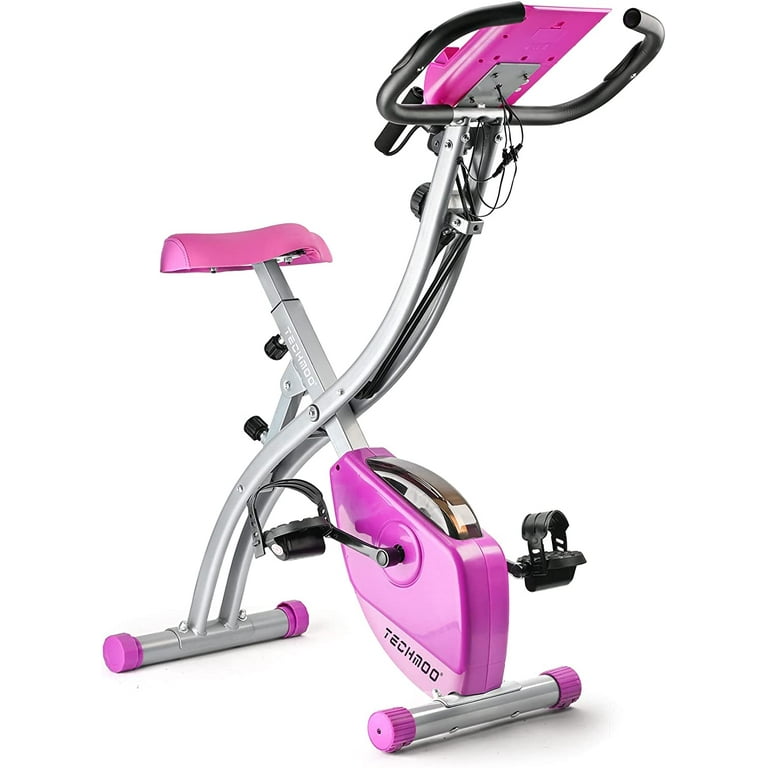 Sunny health fitness folding top magnetic semi recumbent upright bike