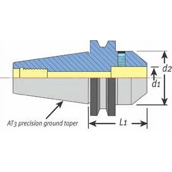 TECHNIKS SIMIS CAT40 BALANCED 1/2" END MILL HOLDER X 1-3/4" LENGTH CNC TOOL
