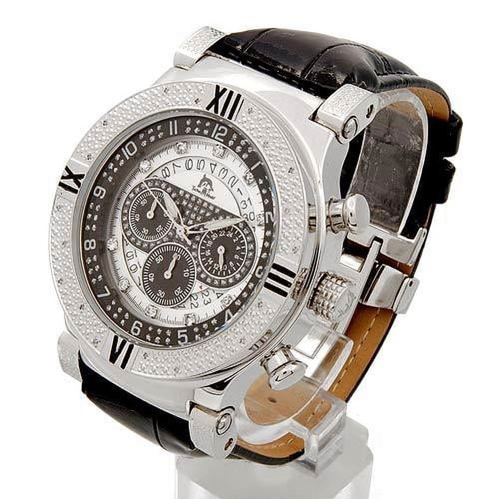 TECHNO MASTER Stainless Steel and Diamond Gent s Chronograph Date