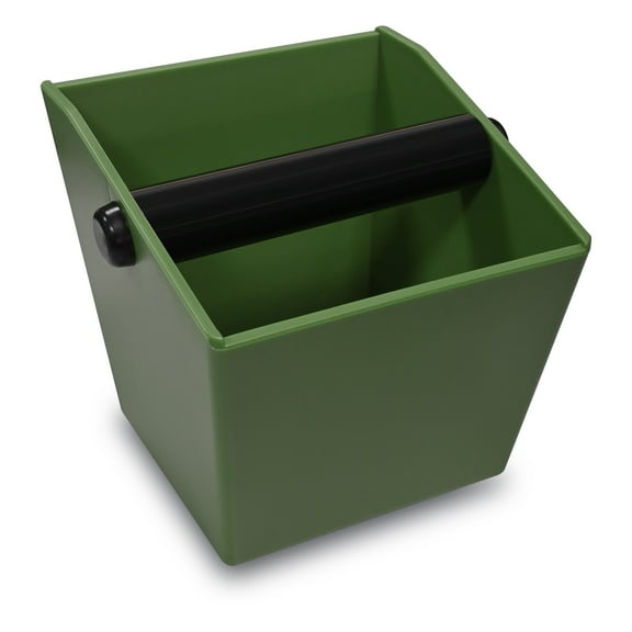 TECHSHARE Coffee Knock Box 4.3 Inch Shock-Absorbent Durable Knock Box With Removable Knock Bar and Non-Slip Base Green