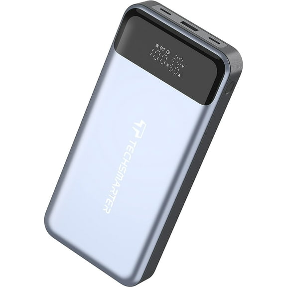 TECHSMARTER 30000mah 130W PD Laptop Portable Charger with 45W Super Fast Charging, Dual USB-C Power Bank Compatible with iPhone, Galaxy, iPad, MacBook, Dell, Chromebook, HP, Steam Deck