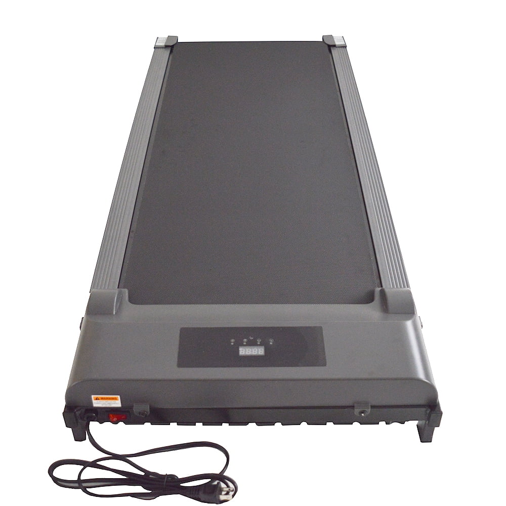 TECHTONGDA 1.5HP Household Silent Electric Flat Treadmill Walking Machine Mini Portable Under Desk Treadmill