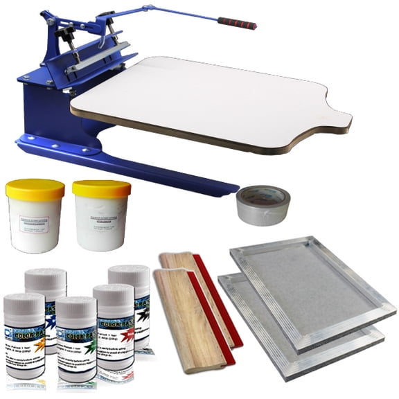 TECHTONGDA 1 Color Screen Printing Star Hobby Kit Ink Squeegee DIY Press Tools
