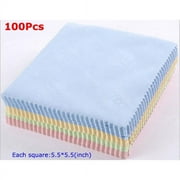 TECHTONGDA 100pcs Microfiber Glasses Cleaning Cloth Phone Screen Camera Lens Glasses Cleaning Cloth Square Cleaner