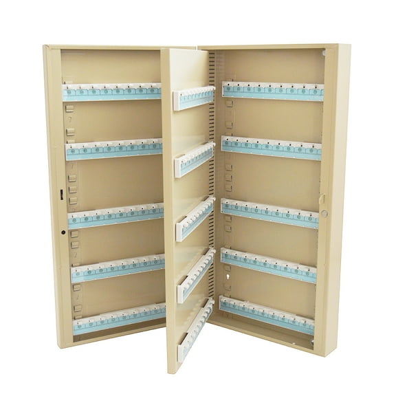 TECHTONGDA 200 Hooks Wall Mount Lock Box Cabinet Storage Key Cabinet Key Organizer with Key Cards