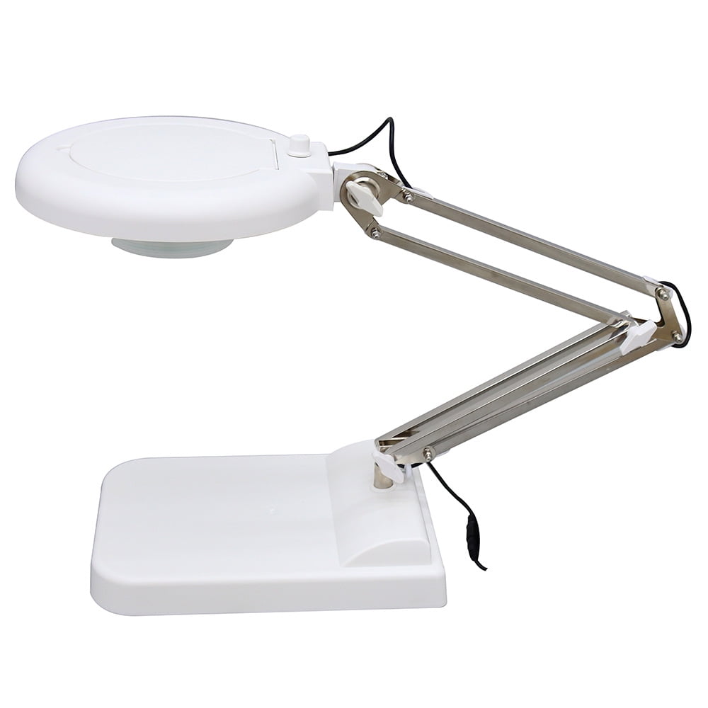 TECHTONGDA 20X 127C Desk Lamps Benchtop Magnifier Lamp Table Lamps White Glass for Reading Working Crafts Workbench