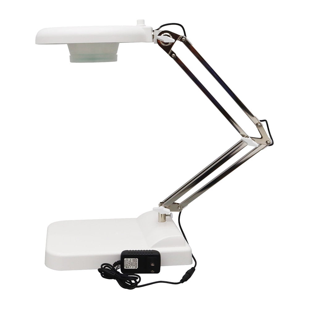 TECHTONGDA 20X 127C Desk Lamps Benchtop Magnifier Lamp Table Lamps White Glass for Reading Working Crafts Workbench
