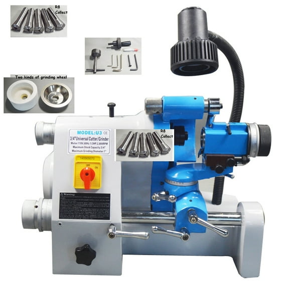 U3 Grinder Sharpener for End Mill R8 Collect Grinding Machine 220V