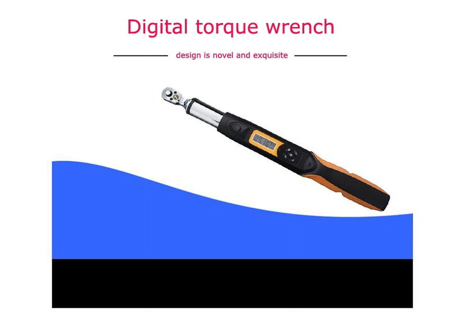 TECHTONGDA 3/8 inch Handheld Digital Torque Wrench High Precision Torque Spanner Data Store Maximum 135N
