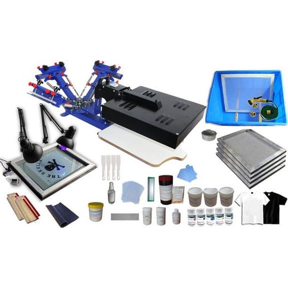 TECHTONGDA 3 Color 1 Station Screen Printing Start Kit Machine With Flash Dryer