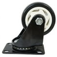 thumbnail image 1 of TECHTONGDA 3" Flat Bottom Swivel Caster Polyurethane Wheels Base Top Plate Double Ball Bearing Wheel, 1 of 4
