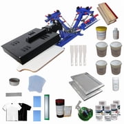 TECHTONGDA 3 color 1 Station Screen Printing Equipment Kit 1 Dryer Screen Press with Materials Starter Kit