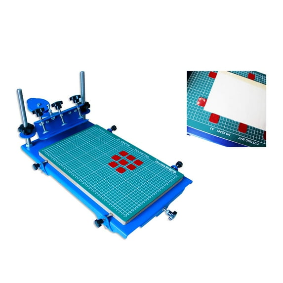 TECHTONGDA 3D Screen Printing Machine Micro-Registration Silk Screen Printing Press for PCB Metal Plate Glass Single Color Screen Printer
