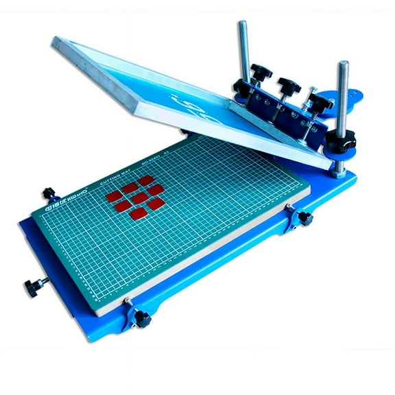 TECHTONGDA 3D Screen Printing Machine Micro-registration Silk Screen Printing Press for PCB Metal Plate Glass Single Color Screen Printer 17.5x11.5 Inch