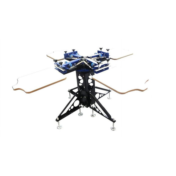 TECHTONGDA 4-4 Double Wheel Screen Printing Machine Screen Printing Press DIY Equipment T-shirt