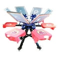 thumbnail image 1 of TECHTONGDA 6 Color 6 Station Double Rotating Screen Printing Press Micro Registration Desktop Floor Dual Use, 1 of 10
