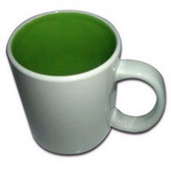 TECHTONGDA 6pcs 11oz Two-Tone Sublimation Mug Green Cup Heat Press Transfer Small Business