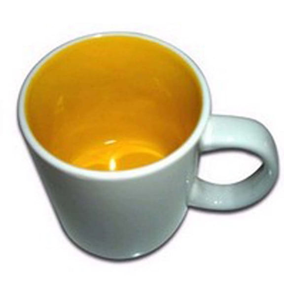 TECHTONGDA 6pcs 11oz Two-Tone Sublimation Mug Yellow Cup Heat Press Transfer Small Business