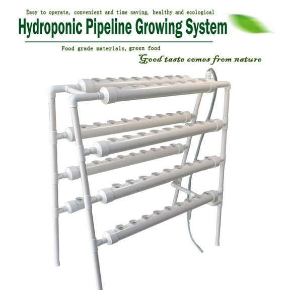 TECHTONGDA 70 Holes Hydroponic Site Grow Kit Garden Plant System Indoor Grow Kit Pipeline Vegetable Planter
