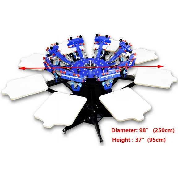 TECHTONGDA 8 Color 8 Station Micro-registration Precise Matching Color Printer Manual Screen Printer DIY