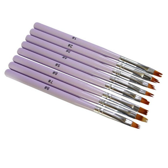 TECHTONGDA 8 Pcs Nail Flower Brush DIY Petal Pattern Flower Painting Pen Serrated Pens Set Manicure Tools